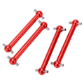 Pikkukuva 4 / 8: 4 kpl RC Metal Dog Bone -vetoakseli Etu ja Taka Universal Dog Bone Tamiya TT02B 1/10 RC-autolle Parannusosat Punainen