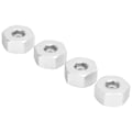 Pikkukuva 2 / 8: 4 kpl 5 mm - 12 mm yhdistysnavan kuusiokoloadapteri WPL D12 1/10 RC-kuorma-autoille Hopea