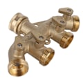 Miniatyrbillede 6 af 8: G3/4 Messing 4-vejs Havevandingsfordeler Kugleventil Slangetilpasning Vandhane Ventilforbindelse