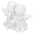 Miniatyrbillede 2 af 8: Englestatue Syntetisk Harpiks Omfavnende Form Hvid Engelpynt Til Skrivebordsdekoration Engel Venstre