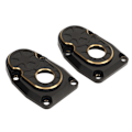 Miniatyrbilde 5 av 8: 2 ST Messingportaldeksler Svart Stabilitet Portal Styrkehalshatt for Axial Capra SCX10 III AR45P 1/10