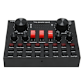 Miniatyrbillede 1 af 8: Bluetooth Live Lydkort 8 Tilstande Stemmeomformer Lydmixerkort med 16 Lydeffekter til Karaoke Live Streaming Sort