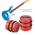 Miniatyrbild 7 av 8: 2st 1T1V Elektrisk gitarr Bas Top Hat Knoppar Trä Lönnträ