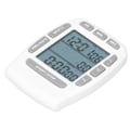 Miniatyrbillede 2 af 8: Trippel timerur Nedtælling Op 4,0x4,4cm LCD-skærm Multifunktion hvidt indbygget batteri