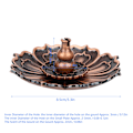 Miniatyrbillede 7 af 8: Mini Kobberlegering Blomform Røgelsespinde Stativ Baseholder Hjem Dekoration (Rød Bronze)