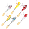 Miniatyrbillede 5 af 8: Metal Mini VIB med ske Ørredfiskedrag 9g Synkende Lokkemad Roterende Hale Fiskegrej