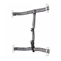 Miniatyrbilde 4 av 8: Hard Hat Hakkestropp Y-form 28 cm utvidbar svart hvit fargeblokkering Universal med 4 faste punkter for sikkerhetshjelm