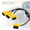 Miniatyrbillede 8 af 8: OBD2 Kabel 1 til 3 Konverter Adapter 50 cm OBD2 Forlængelse Y-Linje J1962M til 3-J1962F Splitter
