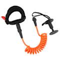 Miniatyrbillede 8 af 8: 5,5 mm 4 fods Paddle Board Håndledsrem Elastisk TPU Håndleds Surfkoppel Stand Up Paddle Leash til Surfbræt Orange