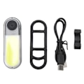 Miniatyrbillede 1 af 8: Klip-på lommelygte løbelys Vandafvisende sikkerhedslys USB opladningsbart advarselslys COB 5 værktøjslys til campingvandring