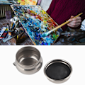 Miniatyrbillede 6 af 8: Rustfrit stål oliemalingskop Dobbelt/Enkelt Dipper Palette Container Kop (F-332)