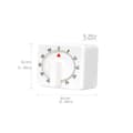 2-pack kökstimer, 60 minuter, vit square
