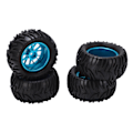 Miniatyrbillede 6 af 8: 4 stk RC bilgummidæk med blå nav V-form til WLtoys 144001 1/14 fjernstyret bil