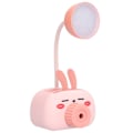 Miniatyrbillede 7 af 8: LED foldbar skrivebordslampe Tegnede Dyr Multifunktionel Bordlampe Penneholder Blyantspidser til hjemmekontor Rosa
