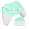 Pikkukuva 8 / 8: Langaton Bluetooth-peliohjain Gamepad NFC 3D-joystickeillä Nintendo Switch ProGreen Whitelle