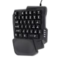Miniatyrbillede 5 af 8: Enhånds Spiltangentbord 35 Taster Vandafvisende Bredt Håndledsstøtte Sort Enhånds Tastatur til Computer Mobilspil