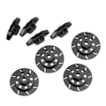 Miniatyrbillede 3 af 8: 4 Sæt RC Aluminium Legering Bremseskive Bremsekalipersæt til Axial RBX10 Ryft 1/10 RC Bil Opgraderingsdele Sort