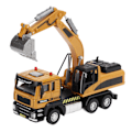 Miniatyrbild 2 av 8: 1/50 Engineering Grävmaskin Modell Legering Pull Back Konstruktion Fordon Leksak för barn Pojkar Flickor Present