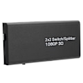 Miniatyrbillede 3 af 8: 2 x 2 HDMI Distributor Understøtter 1080P Computer Spillemaskine til Visning af Billede Output 100‑240VEU