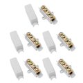 Pikkukuva 5 / 8: 5 kpl Johdinliitin Messinki Johdin Kaksoisruuvit ABS Kuori Butt Wire Terminal Block 1000V 100A