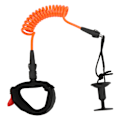 Miniatyrbillede 6 af 8: 5,5 mm 4 fods Paddle Board Håndledsrem Elastisk TPU Håndleds Surfkoppel Stand Up Paddle Leash til Surfbræt Orange