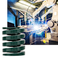 Miniatyrbillede 4 af 7: 2 stk OD 25 mm ID 12,5 mm Heavy Load Form Spring Grøn (TH25*30mm)