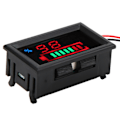 Miniatyrbillede 2 af 7: YB27VE Elbil Digital LED Spænding og Strøm Dual Meters Tester Batteri Strøm Display Spændingsmåler Lithium Batteri 48V