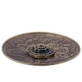 Miniatyrbillede 1 af 8: Zinklegering røgelsesbrænder holder dragemønster røgelsesfad til soveværelse tempel (bronze)