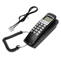 Miniatyrbild 2 av 8: KXT777CID med sladd för väggtelefonkalender LCD-skärm Återuppringningsfunktion Fast telefon med sladd för hotell hemmakontor (svart)