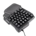 Miniatyrbillede 8 af 8: Enhånds Spiltangentbord 35 Taster Vandafvisende Bredt Håndledsstøtte Sort Enhånds Tastatur til Computer Mobilspil