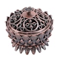Miniatyrbillede 1 af 8: Lotus Røgelsesbrænder Zink Legering Kegle Røgelsesholder Brænder Lille Røgelsesholder Ornament til Hjemindretning Brun