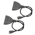 Miniatyrbillede 7 af 8: 2 stk. HDMI Splitter 3 Port 4Kx2K Multifunktionel Hub Box Switcher til LCD HD TV