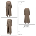 Miniatyrbild 5 av 6: Kvinnor Pyjamas Set Höst Vinter Hem Kläder Set 3 delar Loungewear Set Väst Byxor Cardigan Set Khaki S