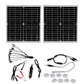 Miniatyrbillede 1 af 8: Solcelle Batterilader 50W Foldbar Monokrystallinsk Solcellepanel Strøm Backup til Bil Båd Motorcykel