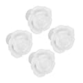 Miniatyrbild 2 av 8: 4 Set Rose Shaped Handtag Modern Keramisk Skåp Knopp Kompatibel med Hem Vardagsrum Sovrum Vit
