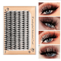 Miniatyrbild 5 av 8: Lash Clusters Simulering Mixed Handcrafted Mjuk Lättvikt Tät DIY Ögonfransförlängning för makeup