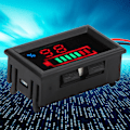 Miniatyrbild 5 av 7: YB27VE Elbil Digital LED Spänning och El Dual Meters Tester Batteri Ström Display Spänning MeterLithium Batteri 48V