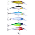 Miniatyrbillede 5 af 8: 6 stk Fiskedrag Hård Lokke med Diskantkrog 3D Øjne Crankbaits Wobblers til Bas Aborre