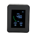 Miniatyrbilde 5 av 8: Kulldioksiddetektor USB-lading TVOC-sensor Halvleder Luftkvalitetsmonitor med temperatur- og fuktighetsmåling Svart
