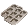 Miniatyrbild 8 av 8: 2st kolstål kakform NonStick gör-det-själv söt form guld efterrätter gör formar (6 rutnät Square TG07)