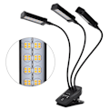 Miniatyrbillede 8 af 8: LED Vækstlys 3 Hoved 360° Justerbar Timeret Plantevækstlampe til Drivhuse Kontor 100‑240V Sort EU-stik