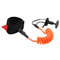 Miniatyrbillede 5 af 8: 5,5 mm 4 fods Paddle Board Håndledsrem Elastisk TPU Håndleds Surfkoppel Stand Up Paddle Leash til Surfbræt Orange