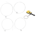 Miniatyrbillede 5 af 8: 4 stk. Milky Stringed Instrument Reservedele til Guitar Ukulele Universal Milky Carbon String Set
