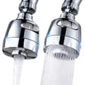 360° Nozzle Compatible with Faucet with Shower - Adapter Compatible with Kitchen Faucet Silver