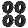 Pikkukuva 3 / 8: 4 kpl Kumirenkaat Kestävä Musta RC-Auton Renkaat Axial SCX24 AXI00002:lle SCX24 AXI00001:lle SCX24 AXI90081 1/24 RC-Autolle