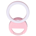 Miniatyrbillede 8 af 8: Clip On Ringlys til telefon 180 graders rotation 3 farver LED Selfie Ringlys til telefon Tablets Bærbare computere Rosa