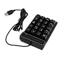 Miniatyrbillede 8 af 8: Trådløst Nummertastatur Sort USB-forbindelse 19 U-formede Taster Plug and Play Kompakt Numerisk Tastatur til Bærbar PC Desktop