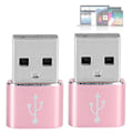 Pikkukuva 6 / 8: 2 kpl Alumiiniseos TypeC - USB-sovitin lataukseen, synkronointiin ja tiedonsiirtoon (vaaleanpunainen)