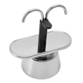 Miniatyrbilde 5 av 8: 2 kopper 100 ml Moka Kanne Dobbelt Hode Rustfritt Stål Mokka Kaffe Kanne Italiensk DIY Ledning Kaffe Brygger