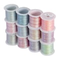 Miniatyrbillede 8 af 8: 12 stk. Armbåndsnor 0,2 mm 100 m Klippbar Elastisk Stærk Polyester DIY Smykker Halskæde Snor til Smykkefremstilling